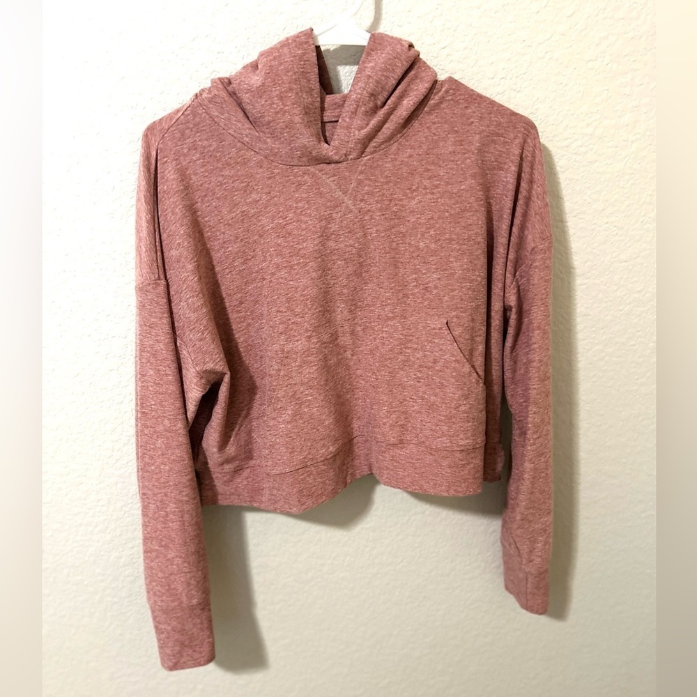 Fabletics Dusty Rose Cropped Hoodie Size Small EUC - Picture 3 of 4
